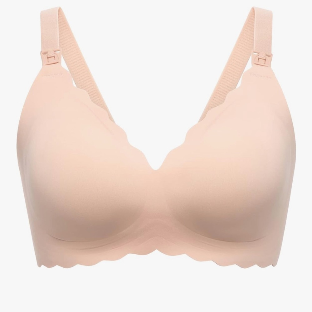 Elegant Seamless Nursing Cream Bra
